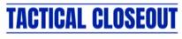 Tactical Closeout Coupon code